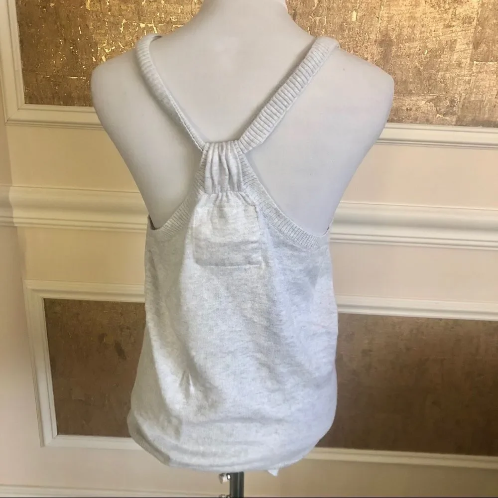Hollister gray sweater vest with sequin pockets M